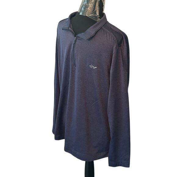 Greg Norman 1/4-Zip Lightweight Golf Blue Pullover Mens Size Medium Shark Logo - Picture 3 of 6